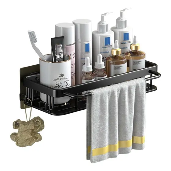 Estanteria Baño Montada Pared Flotante Adhesivo Antioxidante