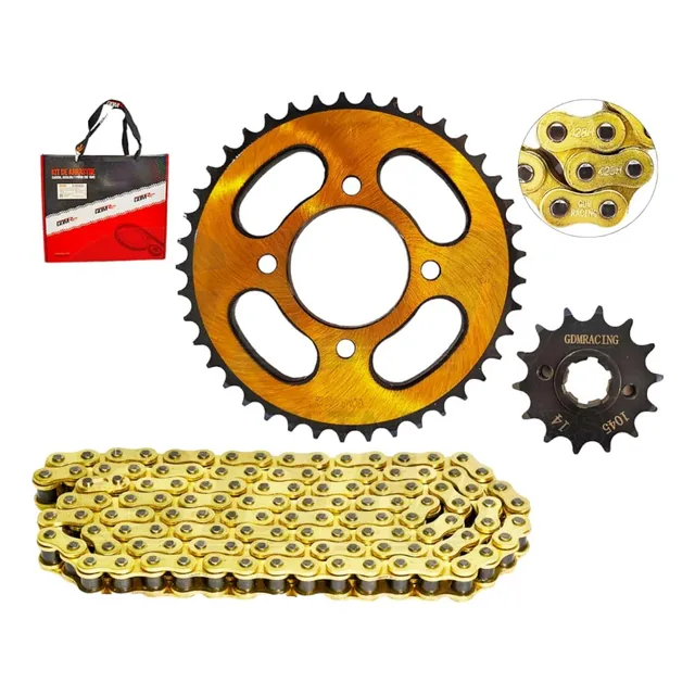 Kit Arrastre Akt Evo R3 Cadena Dorada Reforzada Paso 428h