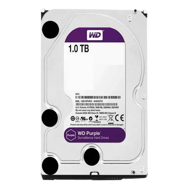Disco Wd 1tb Purpura Para Video Vigilancia 24/7 365 Días
