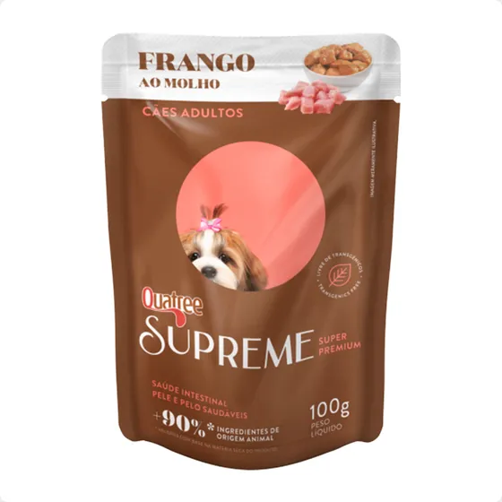 Quatree Supreme Sachê Cães Adultos Frango Ao Molho - 100 G