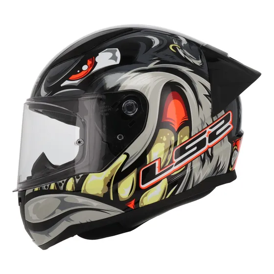 Casco Moto Integral Ls2 Rapid Ff353 Negro/rojo Brillante Exclusivo Edición Limitada Spox Sólido Talla M 57-58 Cm