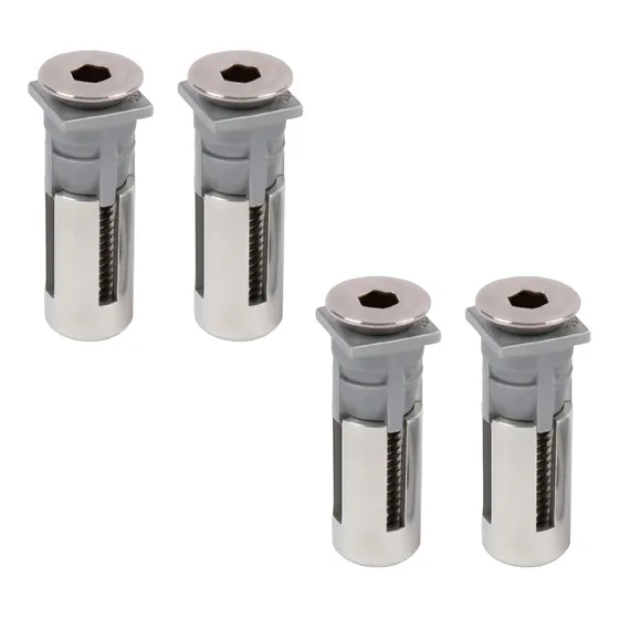 4 Perno Inoxidable C/ Tornillo M8x40mm Puerta Locinox