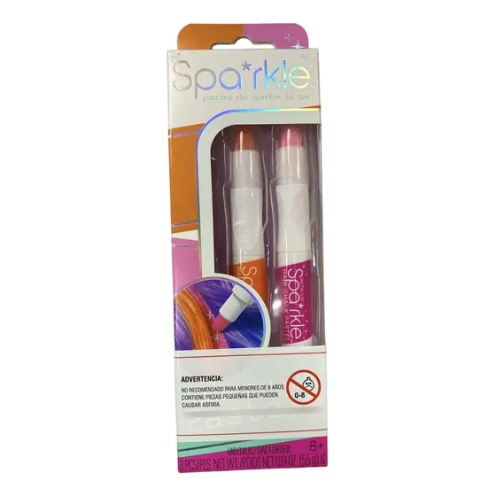 Set Tizas Para Pelo Sparkle 2 Unidades Tinta Para Niños Febo