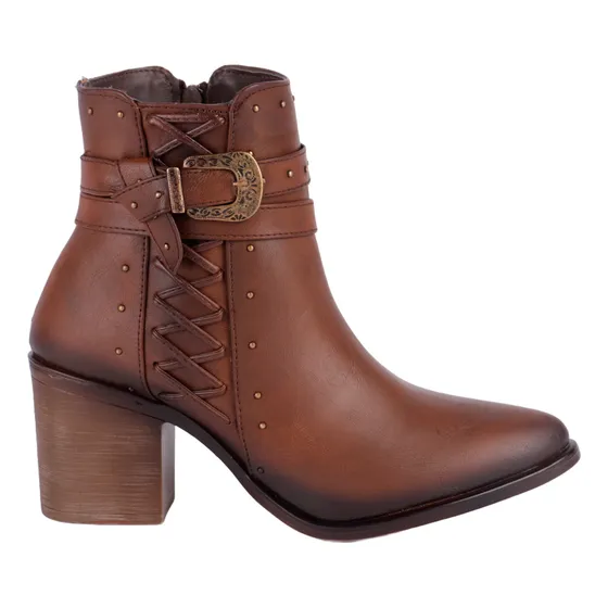 Botin Casual Color Camel Maquech Para Mujer 3012