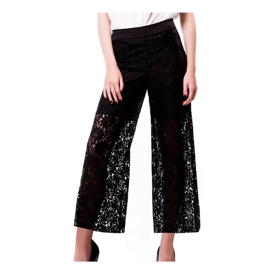 Pantalones Anchos De Encaje For Mujer De Talla Grande 3001