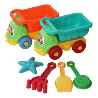 Set De Juguetes Para Playa Niños Camioncito Palas Arena 6pz Set De Juguetes Para Playa Niños Camioncito Palas Arena 6pz