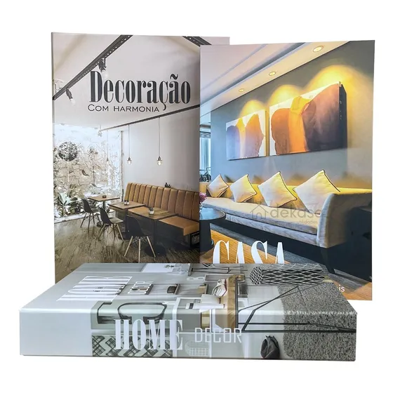 Caixa Livro Falso Decorativo Fake Kit 3 Porta Objetos 