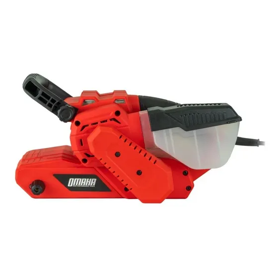 Lijadora De Banda Omaha 900w 76x155mm Con Colector 220v Color Rojo/Negro Frecuencia 50 Hz