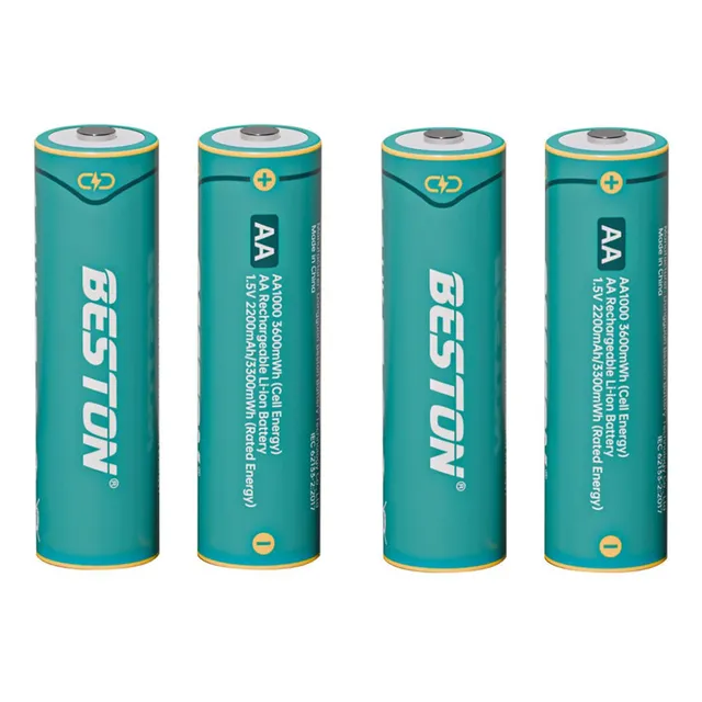 4 Baterias De Litio Recargable Aa Pila 1.5v 3600mwh Beston A