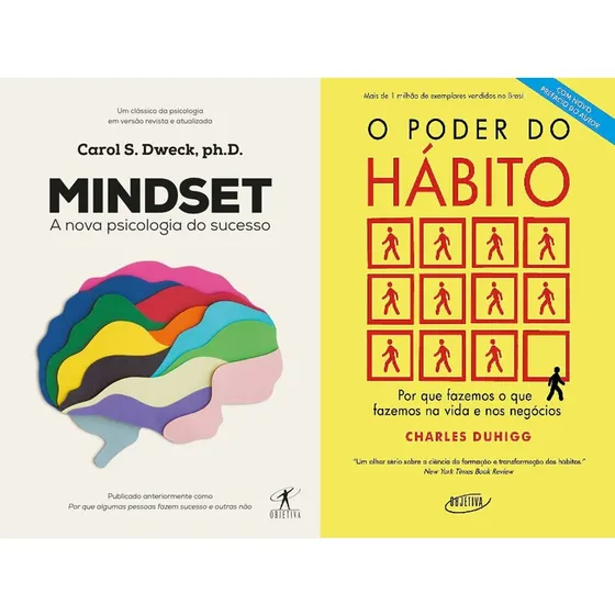 Kit: Mindset: A Nova Psicologia Do Sucesso + O Poder Do Hábito, De Vários Autores., Vol. 1. Editorial Kit De Livros, Capa Mole, Edição 20170101 00:00:00 Em