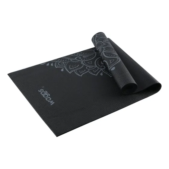 Mat Yoga Diseño Mandala Colchoneta Ejercicio Waggs Color Negro