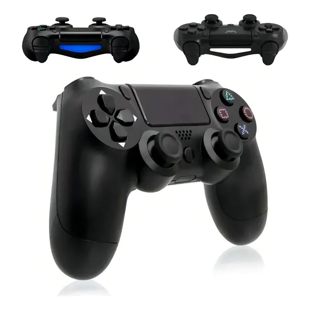 Joystick inalámbrico Double motor Vibration 4 Wireless controller negro