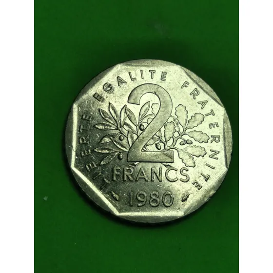 Moeda De 2 Frances 1980