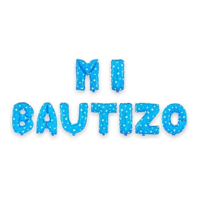 Set De Globos Metalizados Para Decorar Bautizo