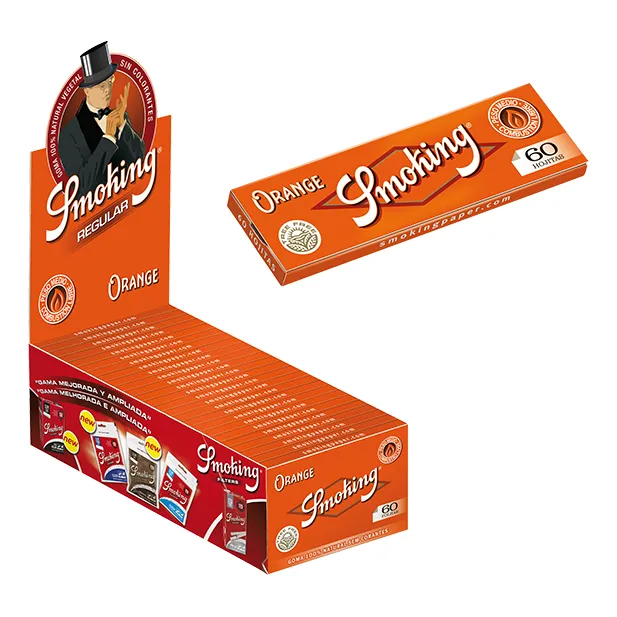 Caja Papel De Fumar Cueros Smoking Orange #8 50 Hojas