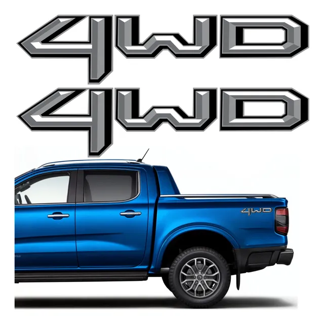 Kit Par Adesivos Laterais Caçamba Ford Ranger 4wd Xls 2024