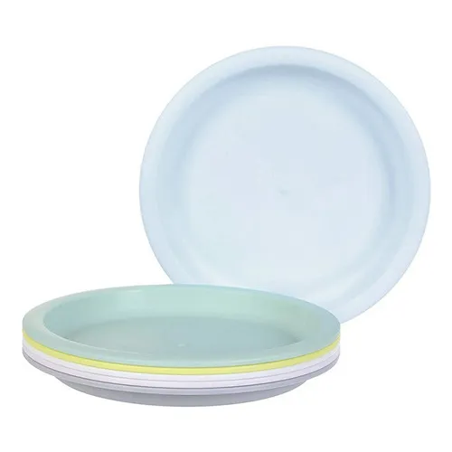 Miniso Paquete De Platos Ecológicos Colores Mixtos 18.8x18. Color Multicolor