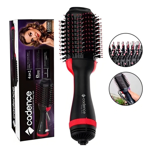 Escova Secadora Cadence Rouge Style 4 Em 1 Esc700