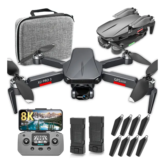 Mini Drone Profesional Ky605 Completo Con 3 Cámaras