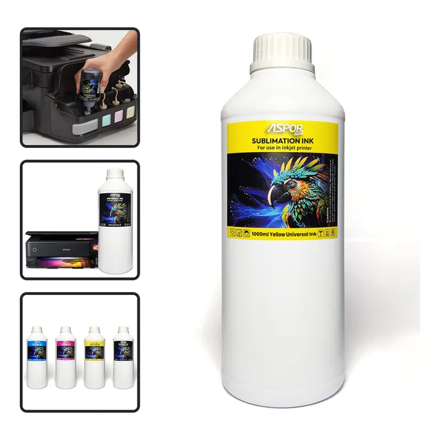 Tinta Aspor Sublimación Universal 1 Litro Para Impresoras