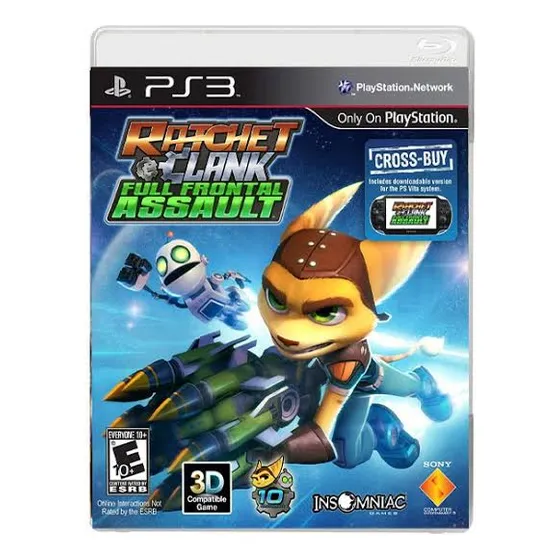 Jogo Ps3 Ratchet Clank Full Frontal Assault Físico