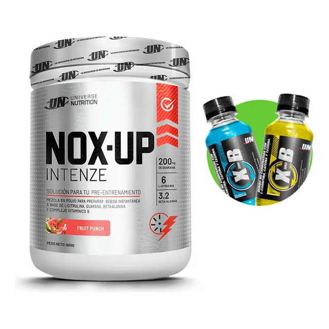 Pre Entreno Nox Up 600gr Fruit Punch Un + Regalo 09