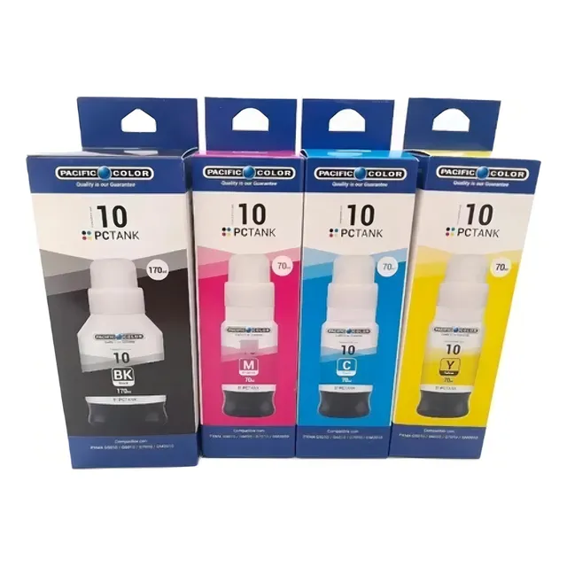 Pack 4 Tintas Gi-10 Alternativa Bk C M Y G6010 G7010 Tinta