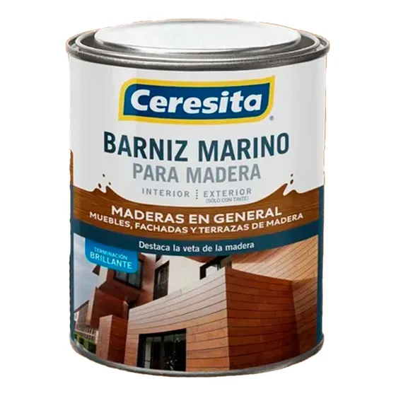 Barniz Esmalte Marino 1/4 Gl Ceresita Color Opaco Natural