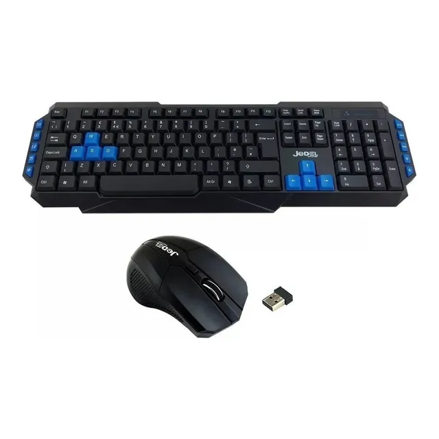 Kit Teclado Mouse Para Computador Jedel Inalambrico