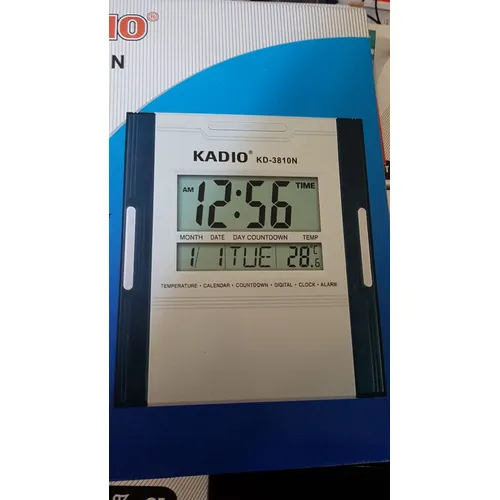 Reloj Pared Kadio Digital Kd3810 Hora Fecha Alarma Termometr Color de la estructura Gris