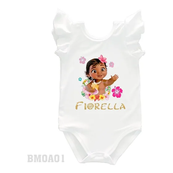Bodys De Niña Personalizado Moana Cumpleaños Bebe