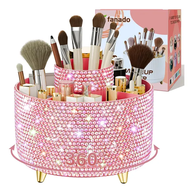 Organizador De Maquillaje Giratorio 360° Bling Bling Dz