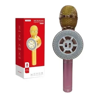 Microfone Bluetooth Sem Fio Karaoke Com Led Tomate Microfone Bluetooth Sem Fio Karaoke Com Led Tomate