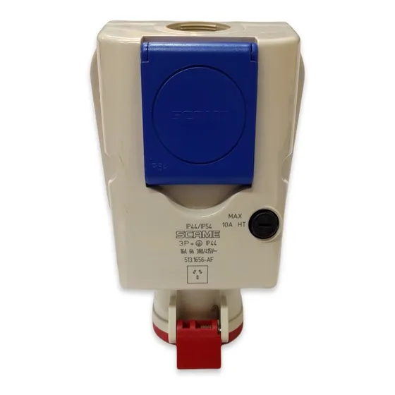 Base Mural Indust. Scame 3p+t 16a + Toma 220v 513.1656-af