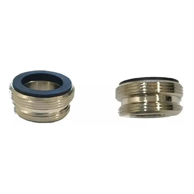 Adaptador Cromado Con Doble Rosca Para Adaptar Monocomando