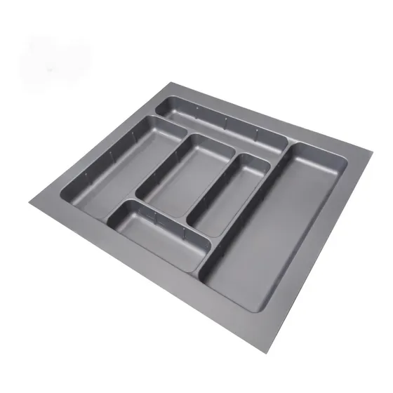 Cubertero Gris Plástico Abs Módulo 50 Cm Marca Bari
