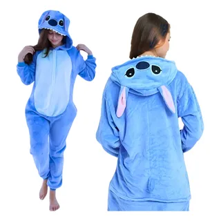 Pijama Macacão Adulto Feminino Masculino Stitch