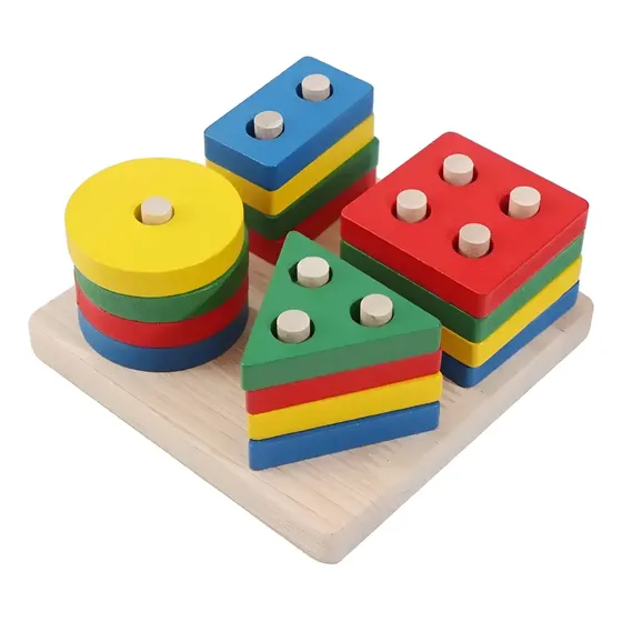 Brinquedo Pedagógico Educativo Encaixe Formas Geométricas Cor Colorido