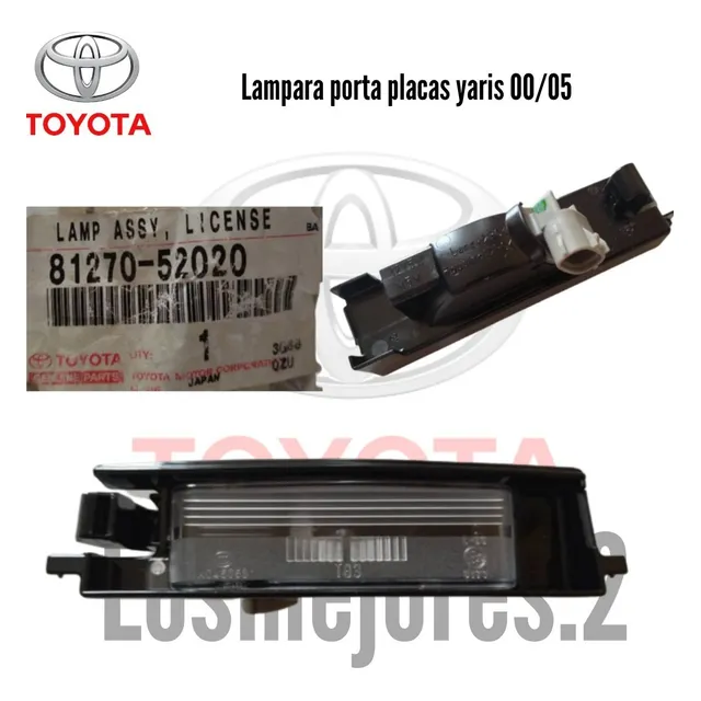 Lampara Porta Placas Toyota Yaris 00/05