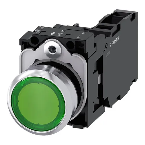 Pulsador Luminoso, 22 Mm, Siemens3su1153-0ab40-1fa0