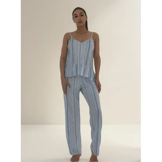 Pijama Sueño De Amor Conjunto Musculosa + Pantalon + Antifaz