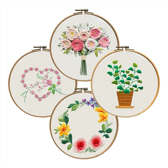 Set Bordado: Incluye Diseño, Hilos Y Aguja - Varios Modelos
