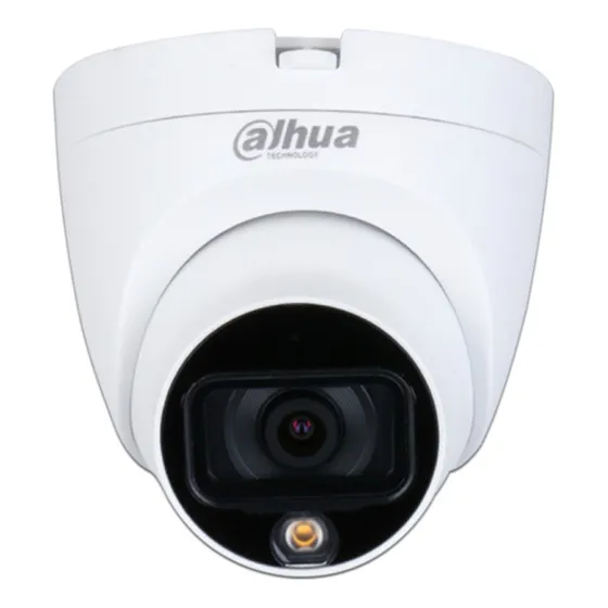 Dahua Cámara Domo Full Color HDW1209TLQN-A-LE Resolución 2 Mp Micrófono Integrado Lente de 2.8mm Fácil Instalación Protección IP67 Ideal para Exterior 20 Metros de Iluminación Color Blanca