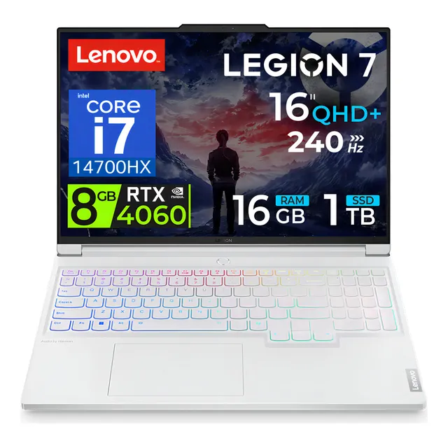 Lenovo Legion 7 Core I7 14700hx 16gb 1tb Rtx4060 16' 240hz Color Blanco - Excelente (Reacondicionado)