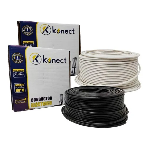 Kit 2 Cables Eléctrico Cca Calibre 14 Negro Y Blanco 100 M