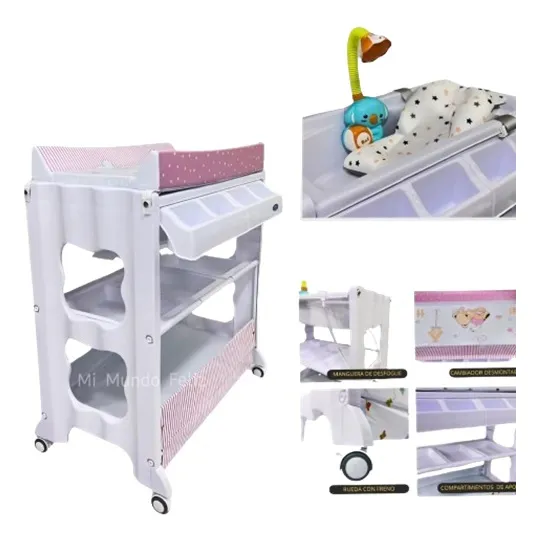 Bañera Para Bebe Vintage 3 Niveles Babystok Con Accesorios