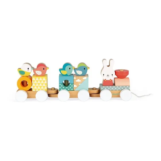 Juguetes Para Bebés Tren De Madera Formas Y Animales Janod 