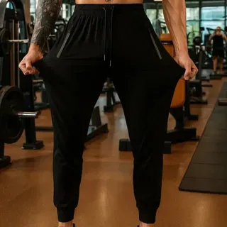 Calça Masculina Em Poliamida Jogger Com Elastano Dry-fit Preto G 40/