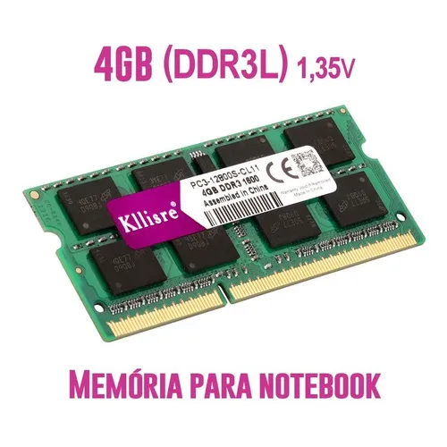 Memória Ram Notebook Ddr3l 4gb 1600mhz (lowvoltage) 1.35v