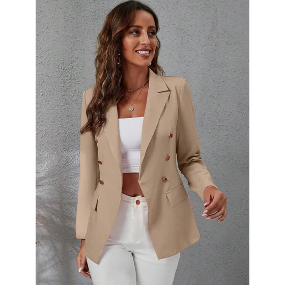 Blazer Feminino Alfaiataria Max Acinturado Com Botões Social